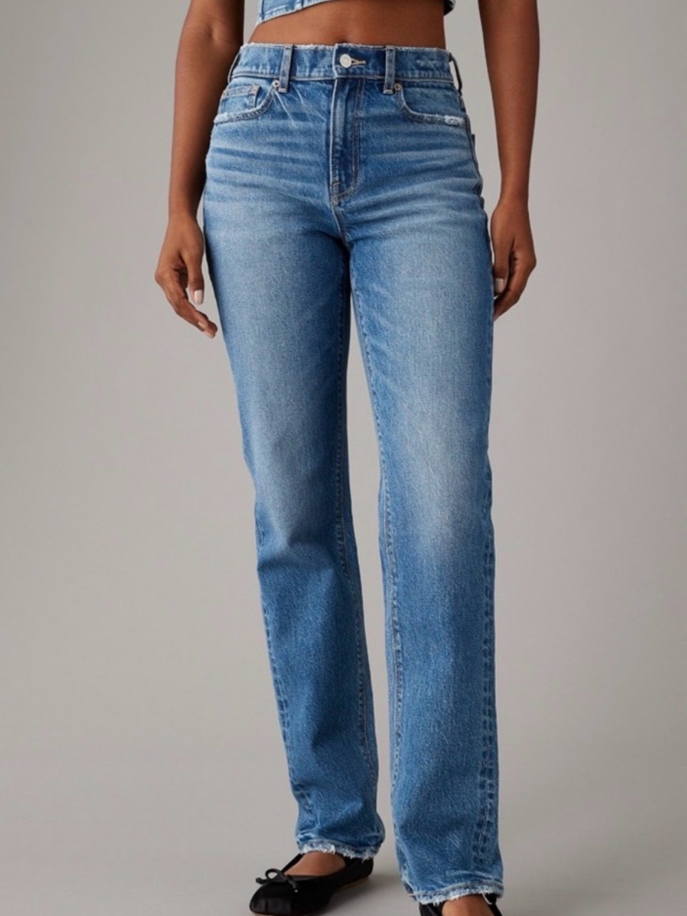 NWOT AE Super High-Rise Straight Jeans